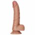 Dildo Realistico con Testicoli e Ventosa - 15,5cm (Colore Naturale Scuro) 