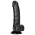 Dildo Realistico con Ventosa e Testicoli - RealRock - 15,5cm (Nero) 