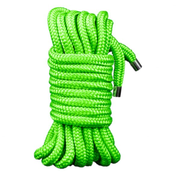 Corda bondage fosforescente Ouch! - 10m (verde) 