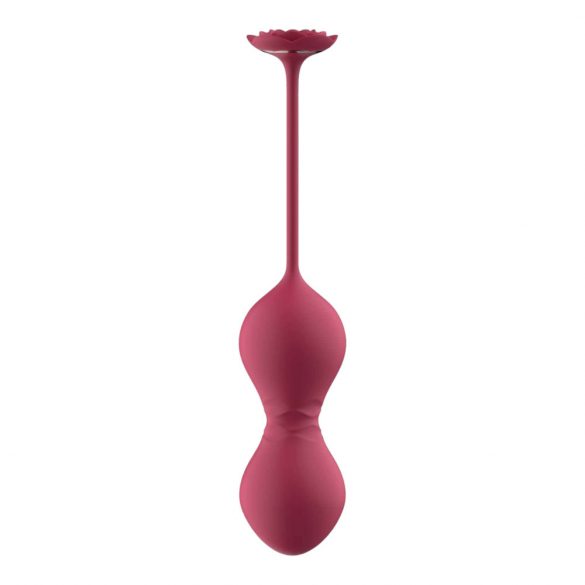 Rosellina Stimolante G-spot con Vibrazione - Geisha Balls Ricaricabili e Impermeabili (Rosso) 