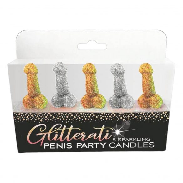 Candele Scintillanti a Forma di Pene - Set da 5 