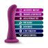 Dildo Elegante Bellatrix con Ventosa - Viola 