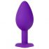 Dildo anale Temptasia S con cuore e gemma dorata (viola) - piccolo 