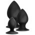 Set Anal Platinum Stout - Plug XL - 3 pezzi (nero)