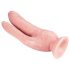 Dr. Skin 8 - dildo doppio con base a ventosa (color carne)