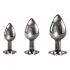 Playboy - Set di dildo anale - 3 pezzi (argento)