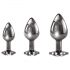 Playboy - set di dildo anale - 3 pezzi (argento)