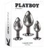 Playboy - Set plug anale 3 pezzi (argento)