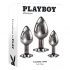 Playboy - Set di dildo anale - 3 pezzi (argento)