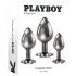 Playboy - set di dildo anale - 3 pezzi (argento)