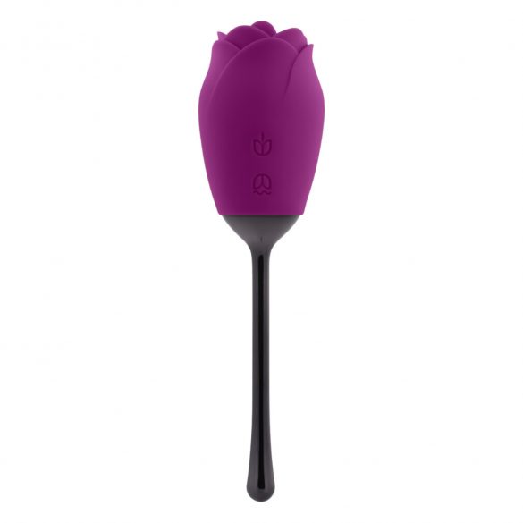 Playboy - vibratore impermeabile a forma di rosa con movimento linguale (viola)