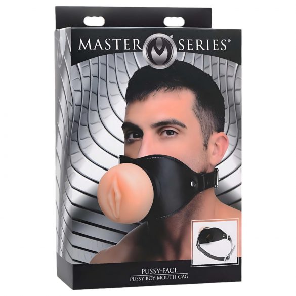 Master Series Pussy Face - ball gag (naturale)