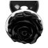 Booty Sparks Black Rose - Plug anale in alluminio da 79g (argento-nero)