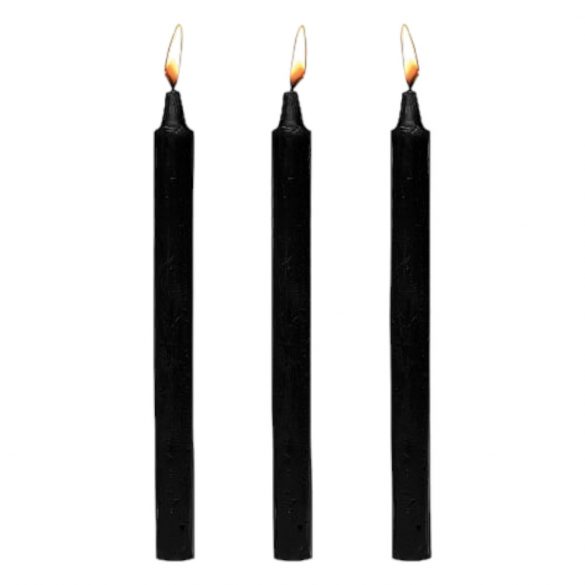 Set di Candele per Corpo Paraffina "Dark Dippers Fetish" - Nero (3 pezzi) 