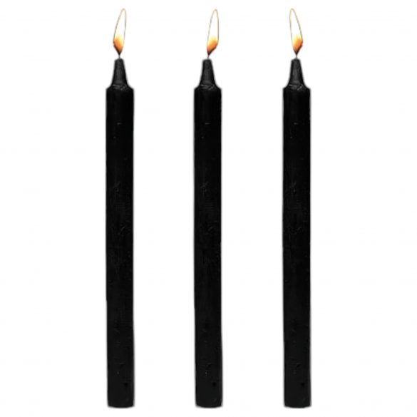 Set di Candele per Corpo Paraffina "Dark Dippers Fetish" - Nero (3 pezzi) 