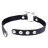 Master Series Kinky Kitty - Collare con testa di gatto e anello (nero)