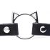 Collare Kinky Kitty della Master Series con Pendente a Forma di Testa di Gatto (Nero) 