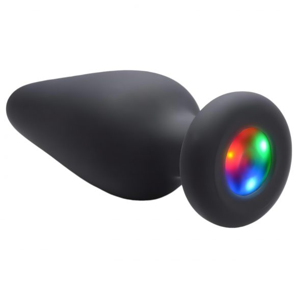 Booty Sparks - plug anale luminoso in silicone (nero) 