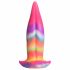 Lingua di Unicorno Fluorescente in Silicone - Dildo 21cm (arcobaleno) 