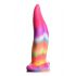 Lingua di Unicorno Fluorescente in Silicone - Dildo 21cm (arcobaleno) 