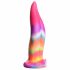 Lingua di Unicorno Fluorescente in Silicone - Dildo 21cm (arcobaleno) 