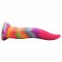 Lingua di Unicorno Fluorescente in Silicone - Dildo 21cm (arcobaleno) 