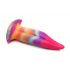 Lingua di Unicorno Fluorescente in Silicone - Dildo 21cm (arcobaleno) 