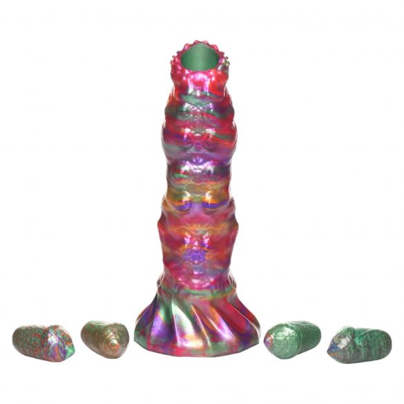 Falli Depositori di Uova Creature Larva - Dildo ovipositore con uova (arcobaleno) 