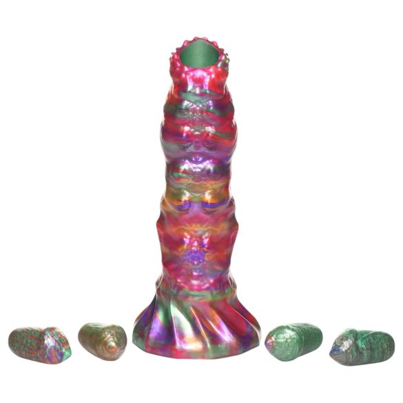 Falli Depositori di Uova Creature Larva - Dildo ovipositore con uova (arcobaleno) 