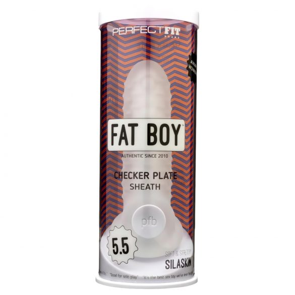 Indossabile Fallico Sport Fat Boy Spessore Medio - Guaina Peniena Allungabile Bianco Latte (15cm) 