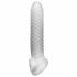 Fodero Stimolante a Onde Fat Boy - Penienvelopante (19cm) - Bianco Latte 