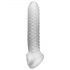 Fodero Stimolante a Onde Fat Boy - Penienvelopante (19cm) - Bianco Latte 