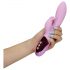 Loveline - vibratore ricaricabile con stimolatore a forma di coniglio (rosa)