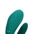 Vibratore di coppia ricaricabile e impermeabile con telecomando wireless "Loveline" (verde) 