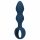 Dildo anale medio della Loveline con anello di presa (blu) 