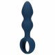 Dildo anale medio della Loveline con anello di presa (blu) 