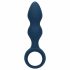 Dildo anale medio della Loveline con anello di presa (blu) 