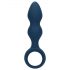 Dildo anale medio della Loveline con anello di presa (blu) 