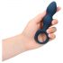 Dildo anale medio della Loveline con anello di presa (blu) 