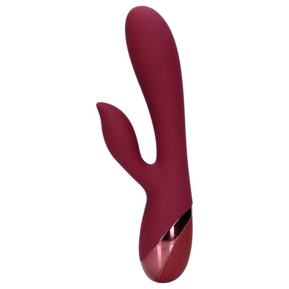 Loveline - Vibratore ricaricabile con stimolatore clitorideo (rosso)