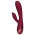 Vibratore flessibile Loveline con stimolatore clitorideo e batteria ricaricabile (bordeaux) 