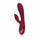 Vibratore flessibile Loveline con stimolatore clitorideo e batteria ricaricabile (bordeaux) 