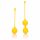 Set di Sfere per Pavimento Pelvico in Silicone Loveline - Bi-componente (giallo) 