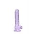 Dildo Realistico Trasparente Lilla - RealRock (17cm) 