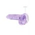 Dildo Realistico Trasparente Lilla - RealRock (17cm) 