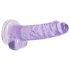 Dildo Realistico Trasparente Lilla - RealRock (17cm) 