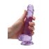 Dildo Realistico Trasparente Lilla - RealRock (17cm) 