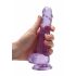 Dildo Realistico Trasparente Lilla - RealRock (17cm) 