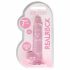 REALROCK - Dildo realistico trasparente rosa (17cm) 