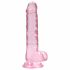 REALROCK - Dildo realistico trasparente rosa (17cm) 